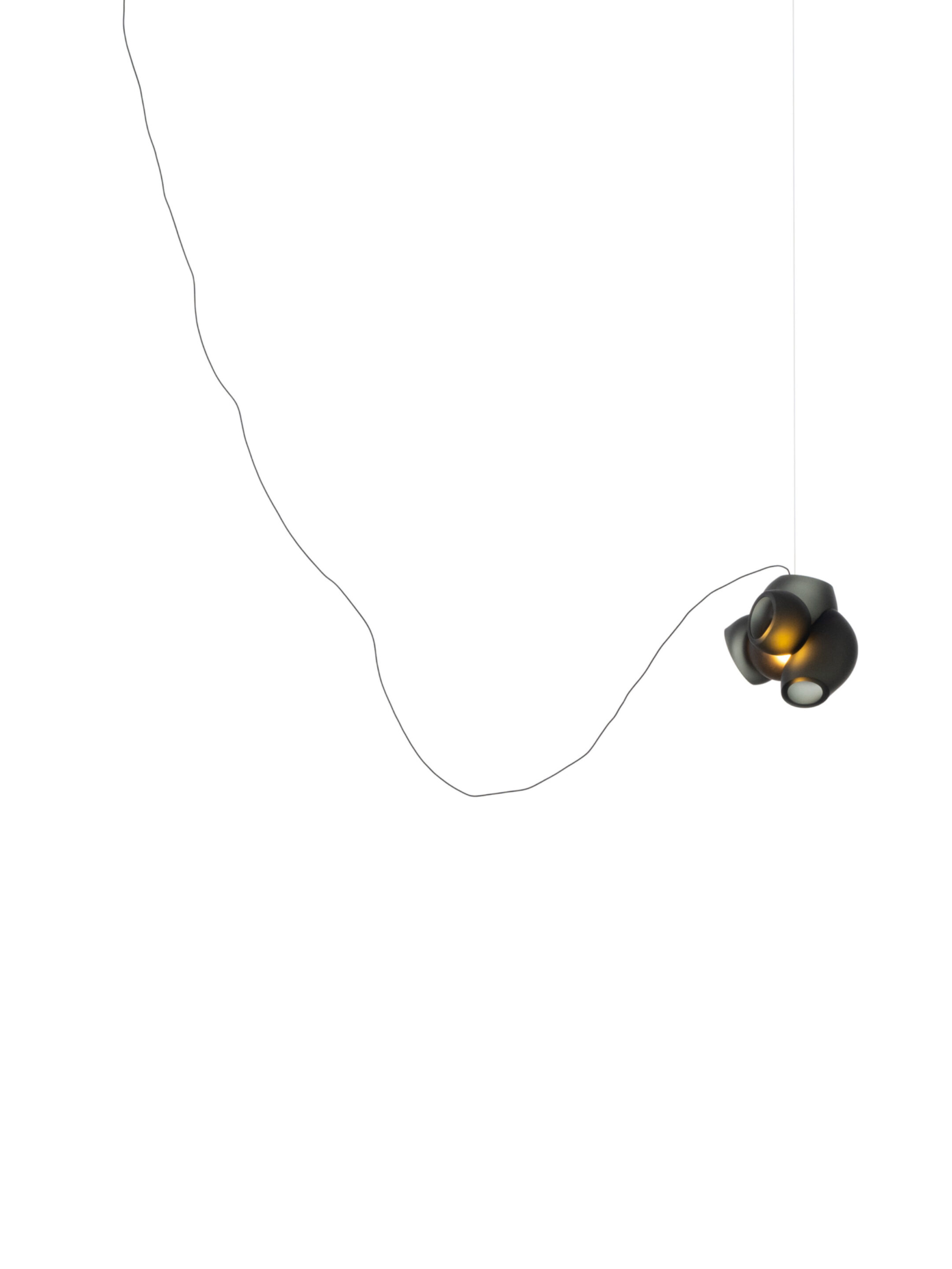 100 1 Sculptural Cable Black Grey On