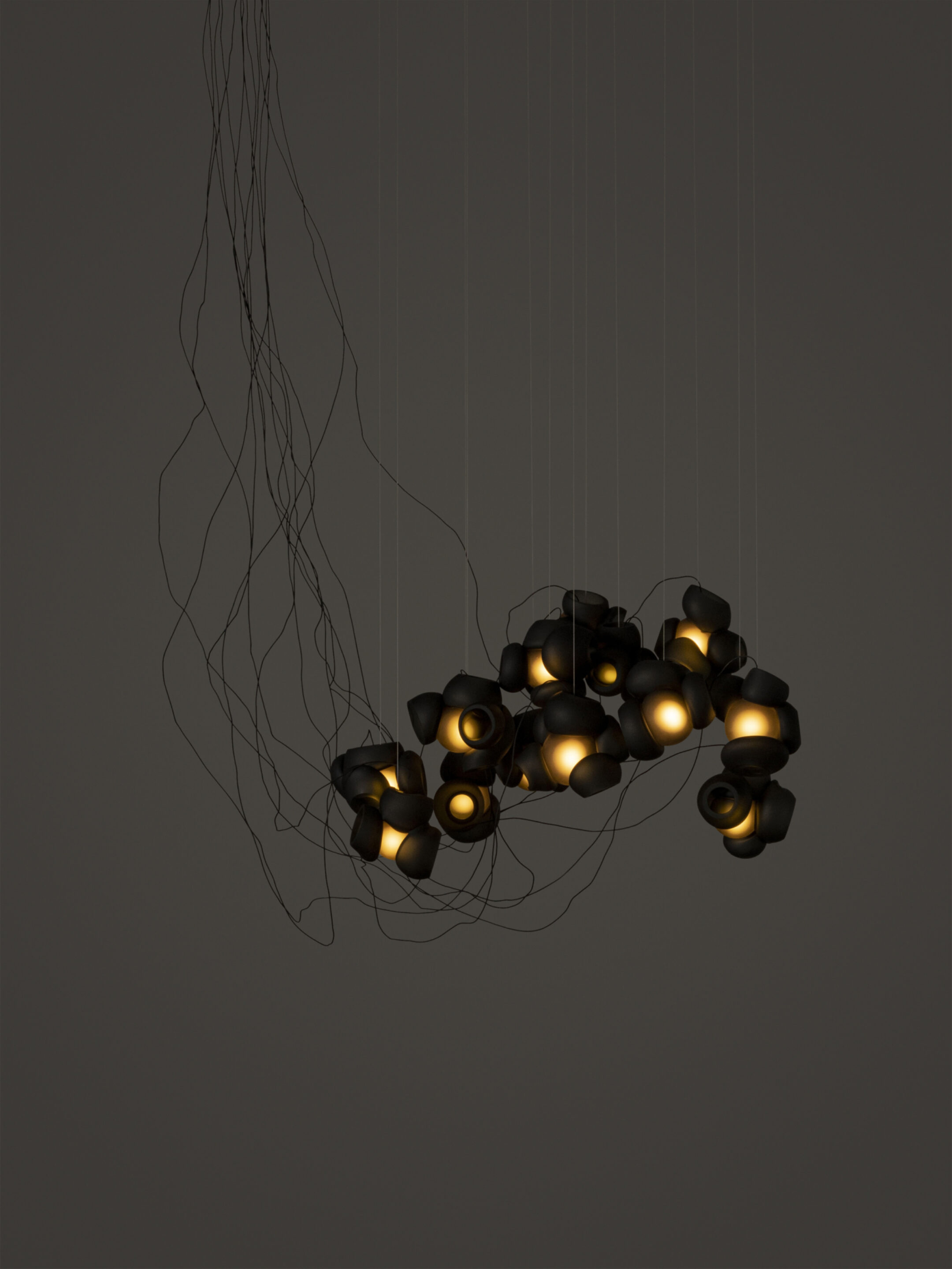 100 13 Sculptural Cable Black Grey Dark