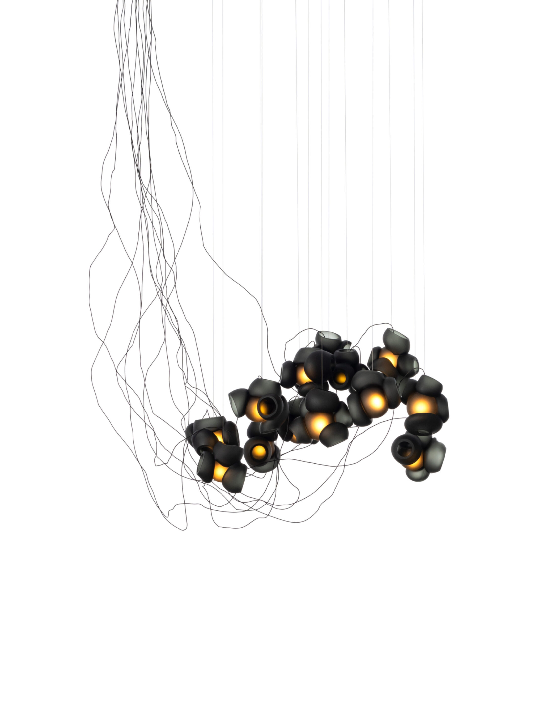 100 13 Sculptural Cable Black Grey On