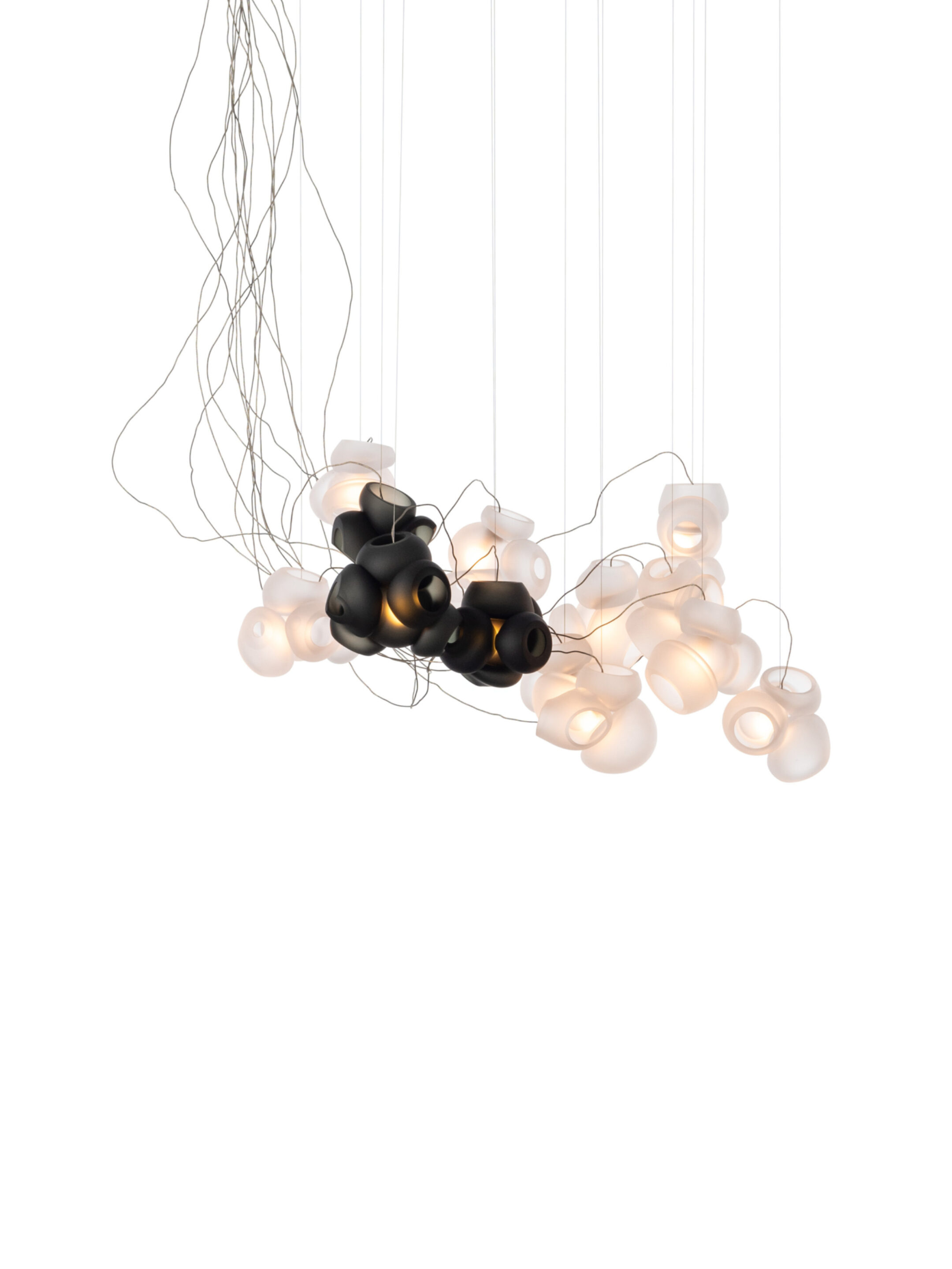 100 13 Sculptural Cable Nickel Clearw Grey On