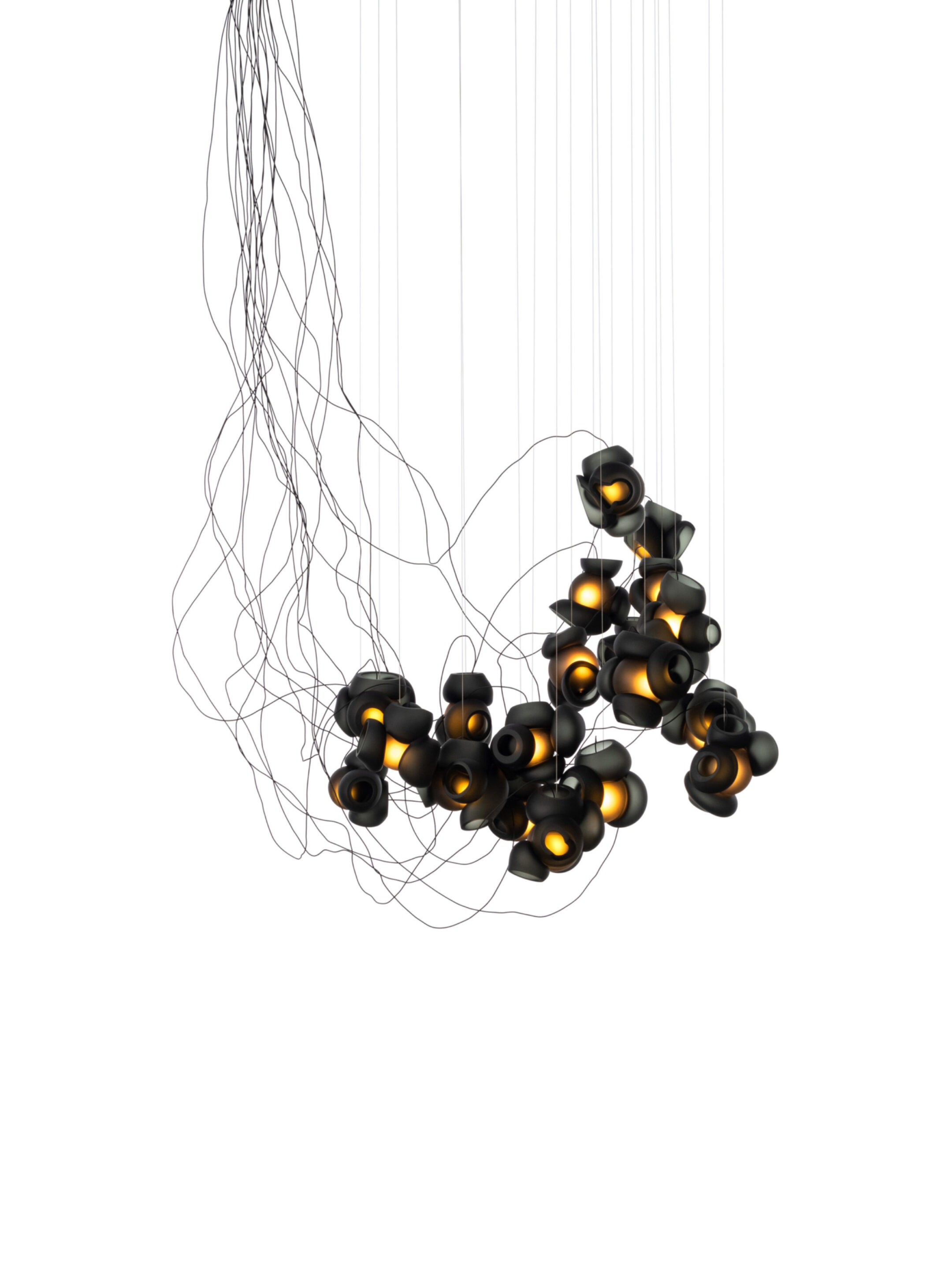 100 19 Sculptural Cable Black Grey On