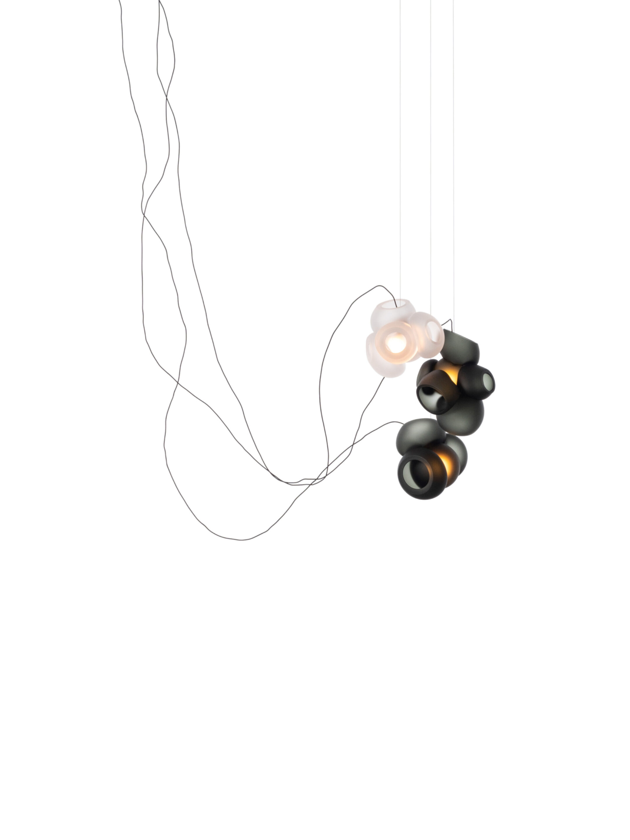 100 3 Sculptural Cable Black Greyw Clear On
