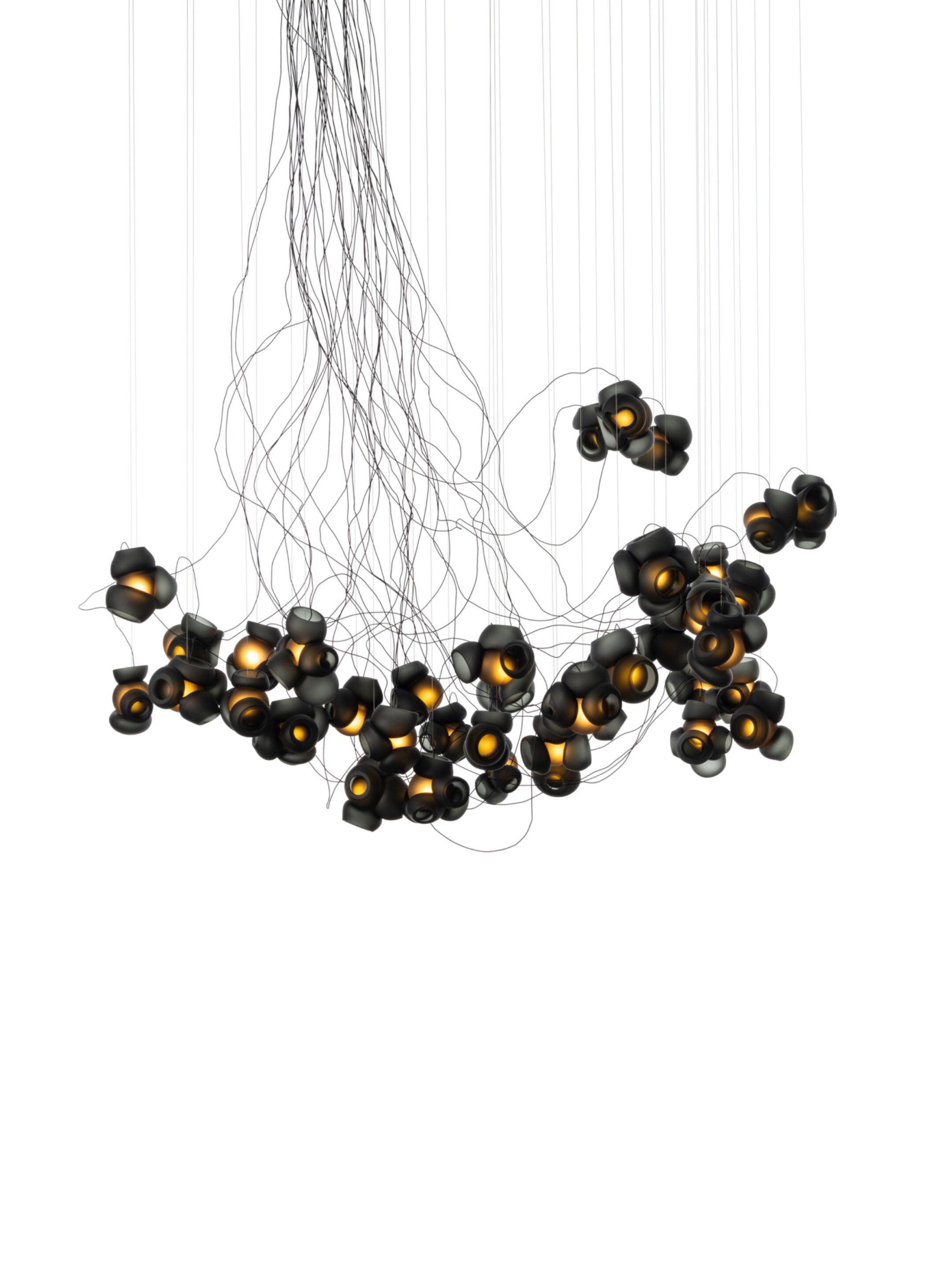 100 37 Sculptural Cable Black Grey On
