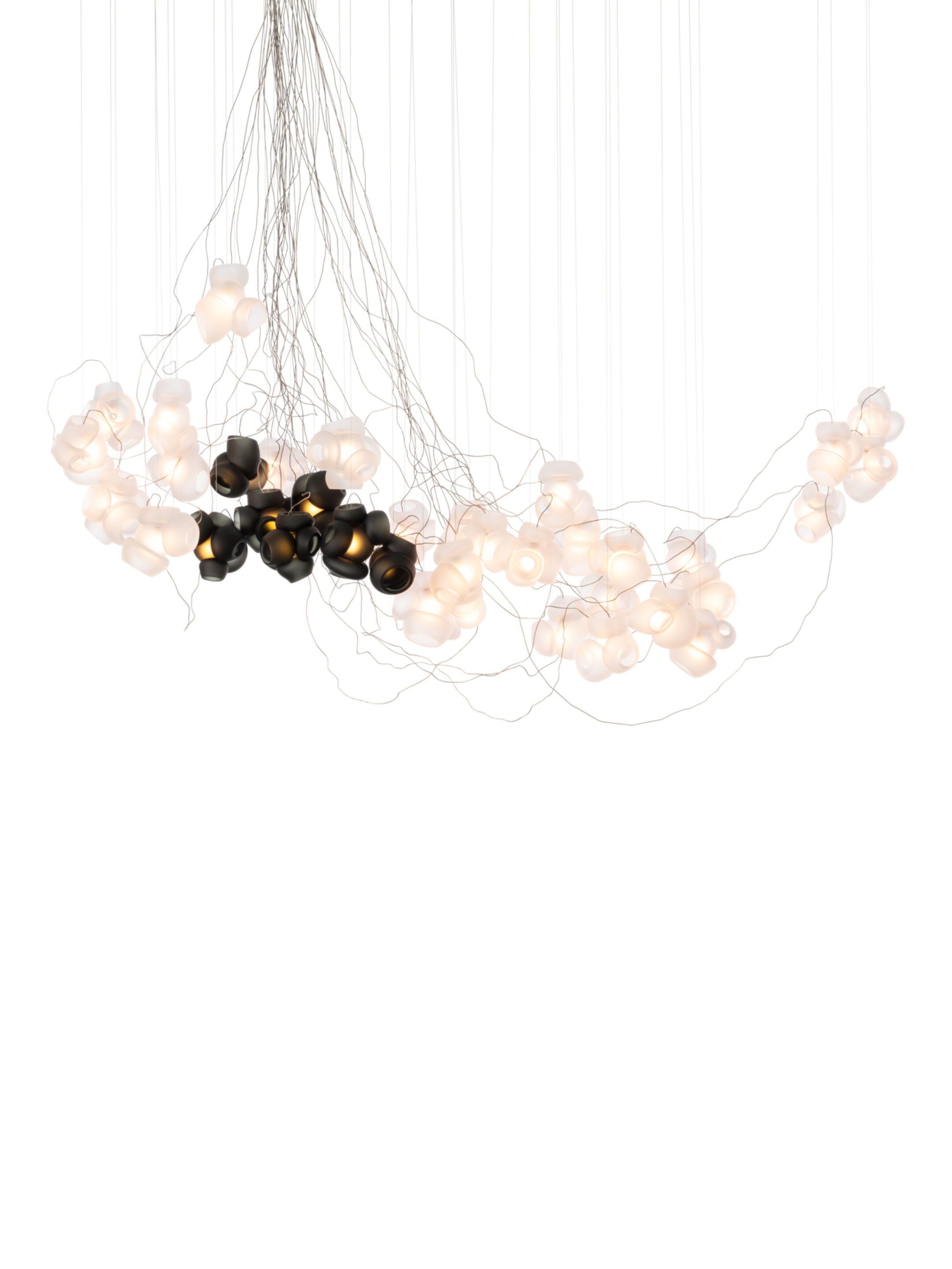 100 37 Sculptural Cable Nickel Clearw Grey On