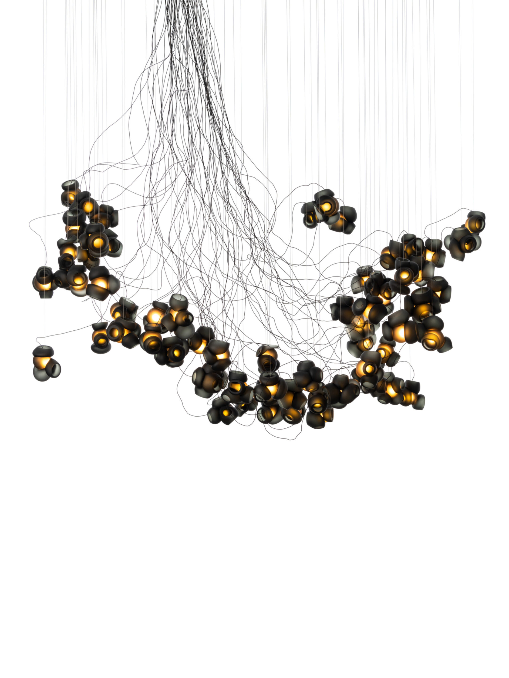 100 61 Sculptural Cable Black Grey On