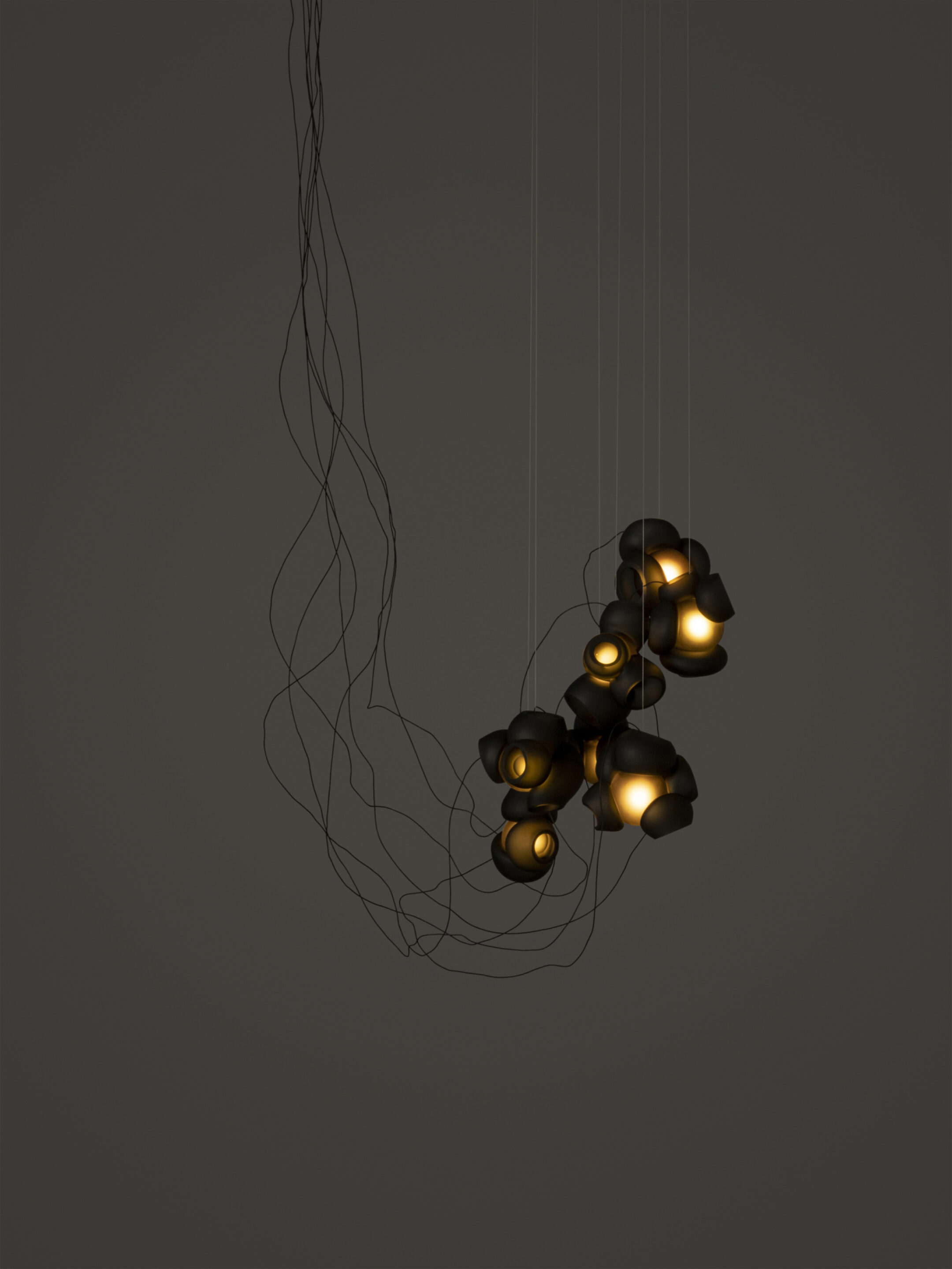 100 7 Sculptural Cable Black Grey Dark