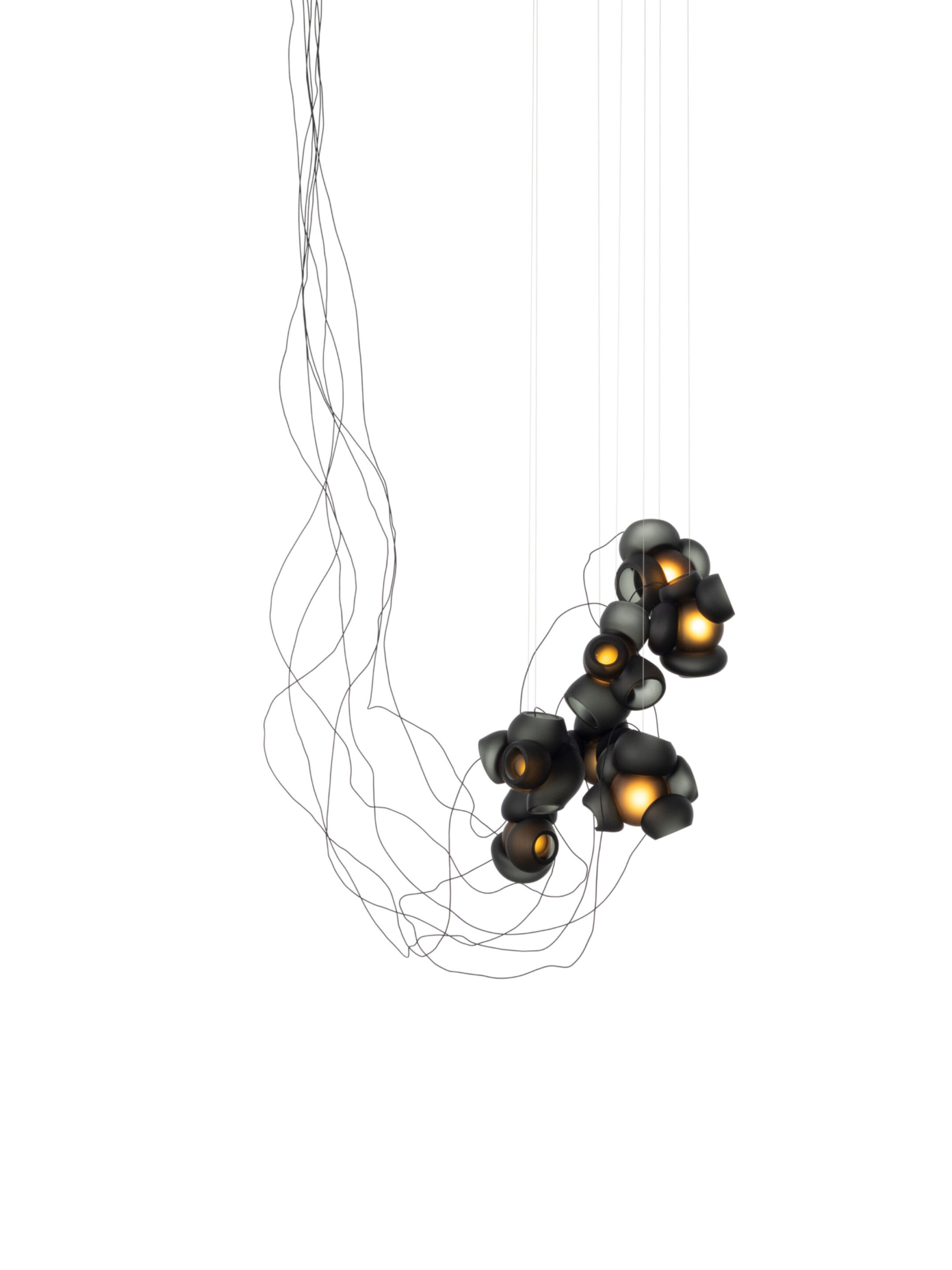 100 7 Sculptural Cable Black Grey On
