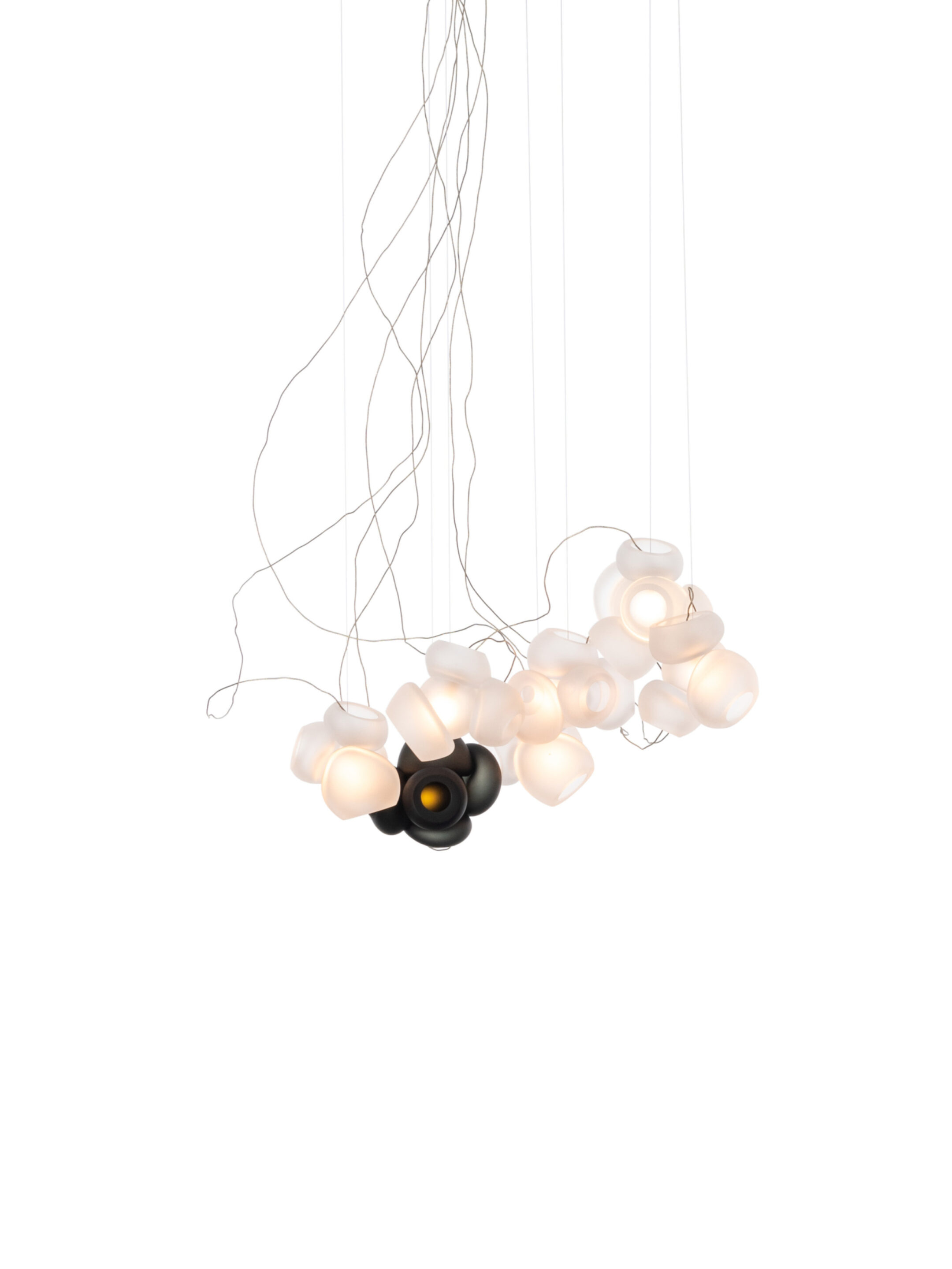 100 7 Sculptural Cable Nickel Clearw Grey On