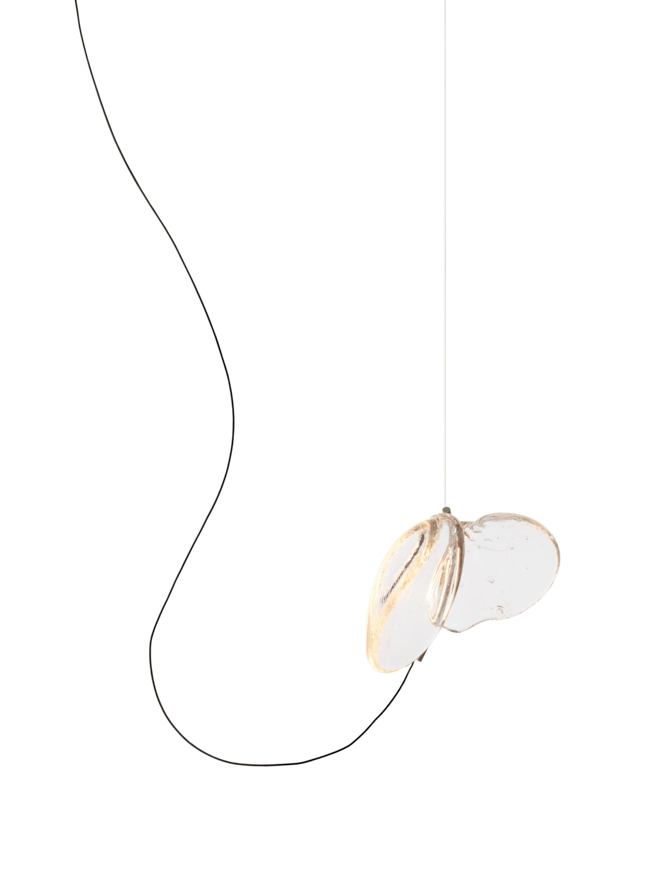 141 1 Sculptural Cable Bottom Hang Black On