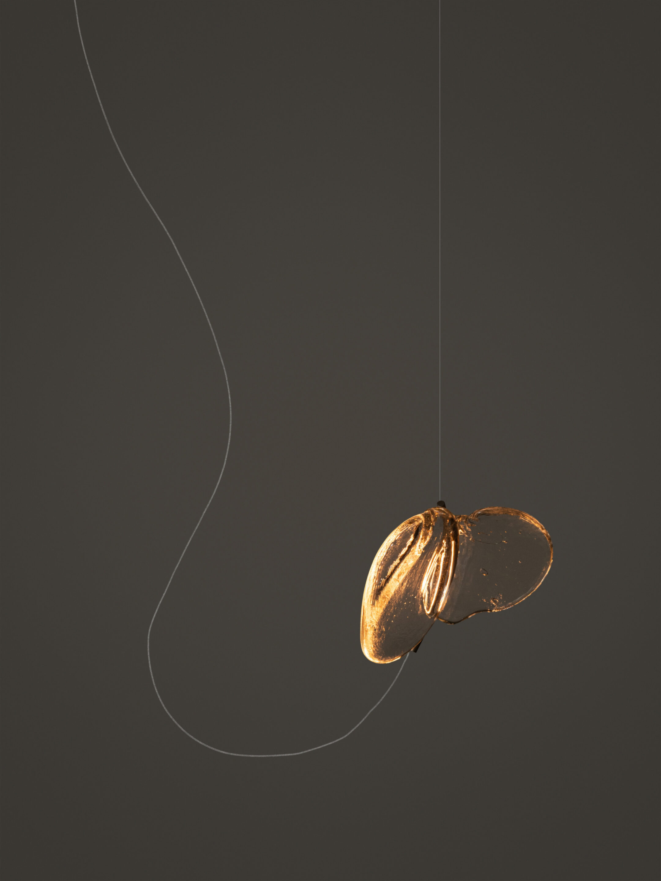 141 1 Sculptural Cable Bottom Hang Nickel Dark