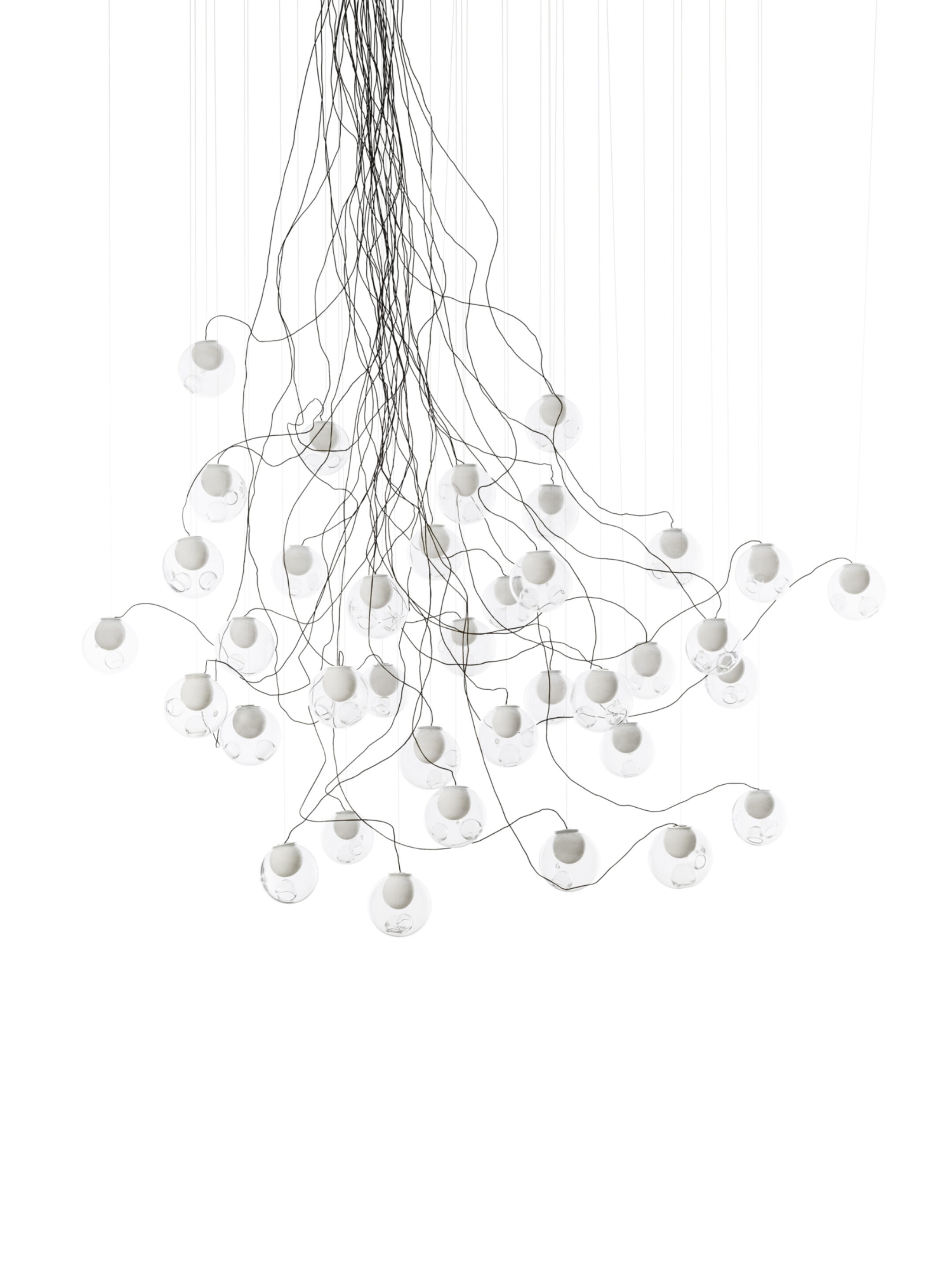 28 37 Sculptural Cable Black Clear Off