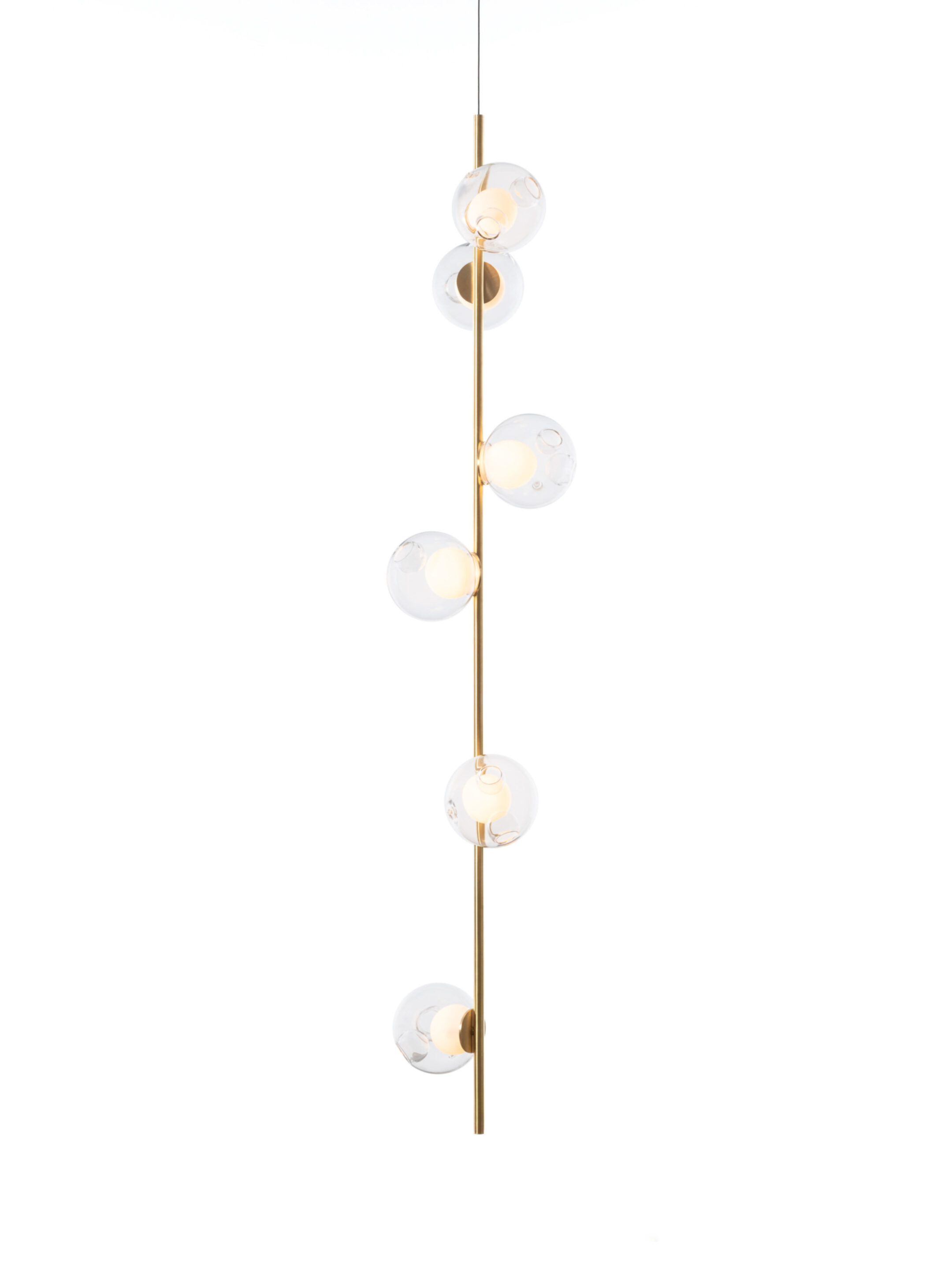 28 6 Suspended V Brass Clear On
