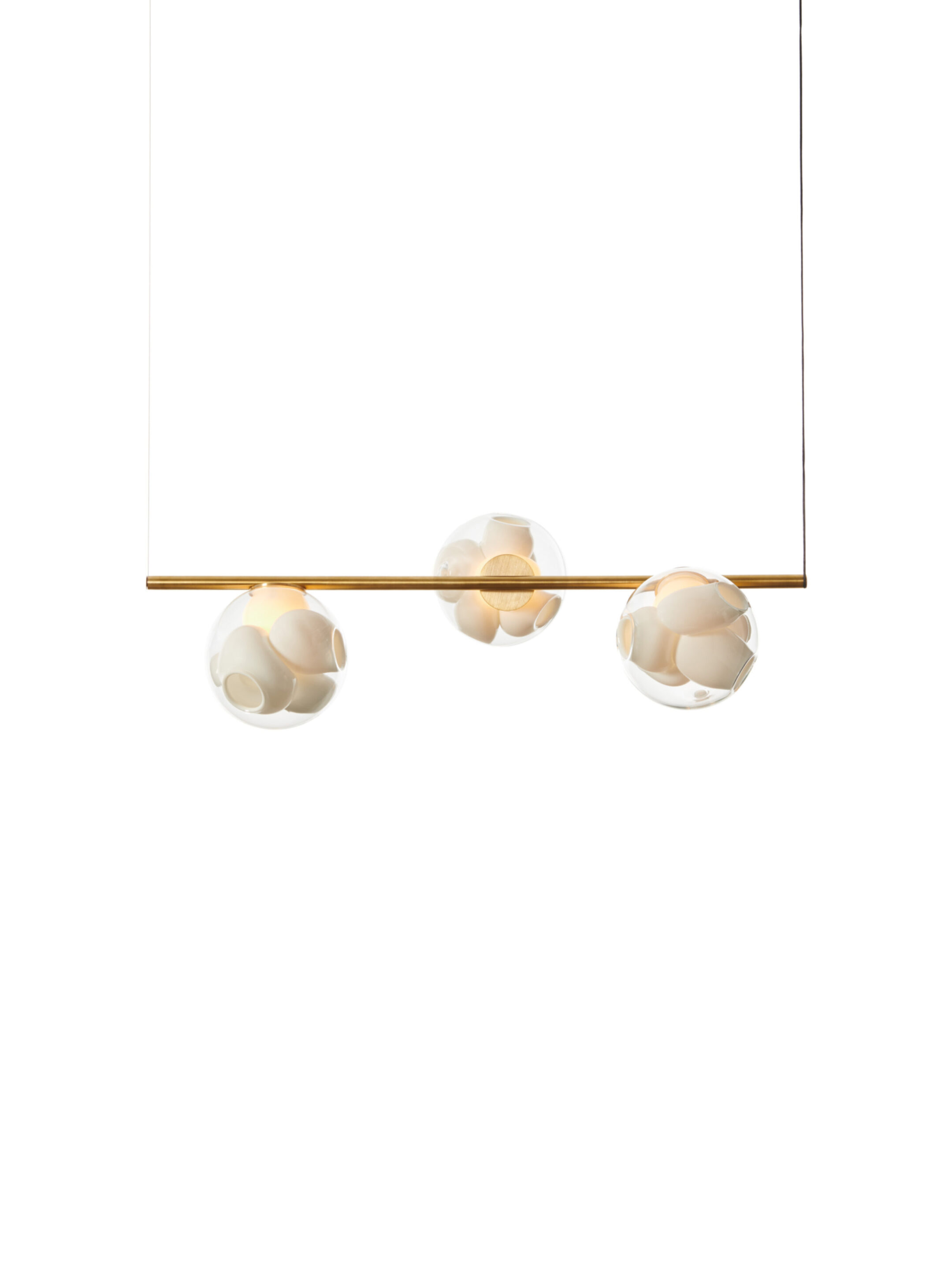 38v 3 Suspended H 3ft Brass On