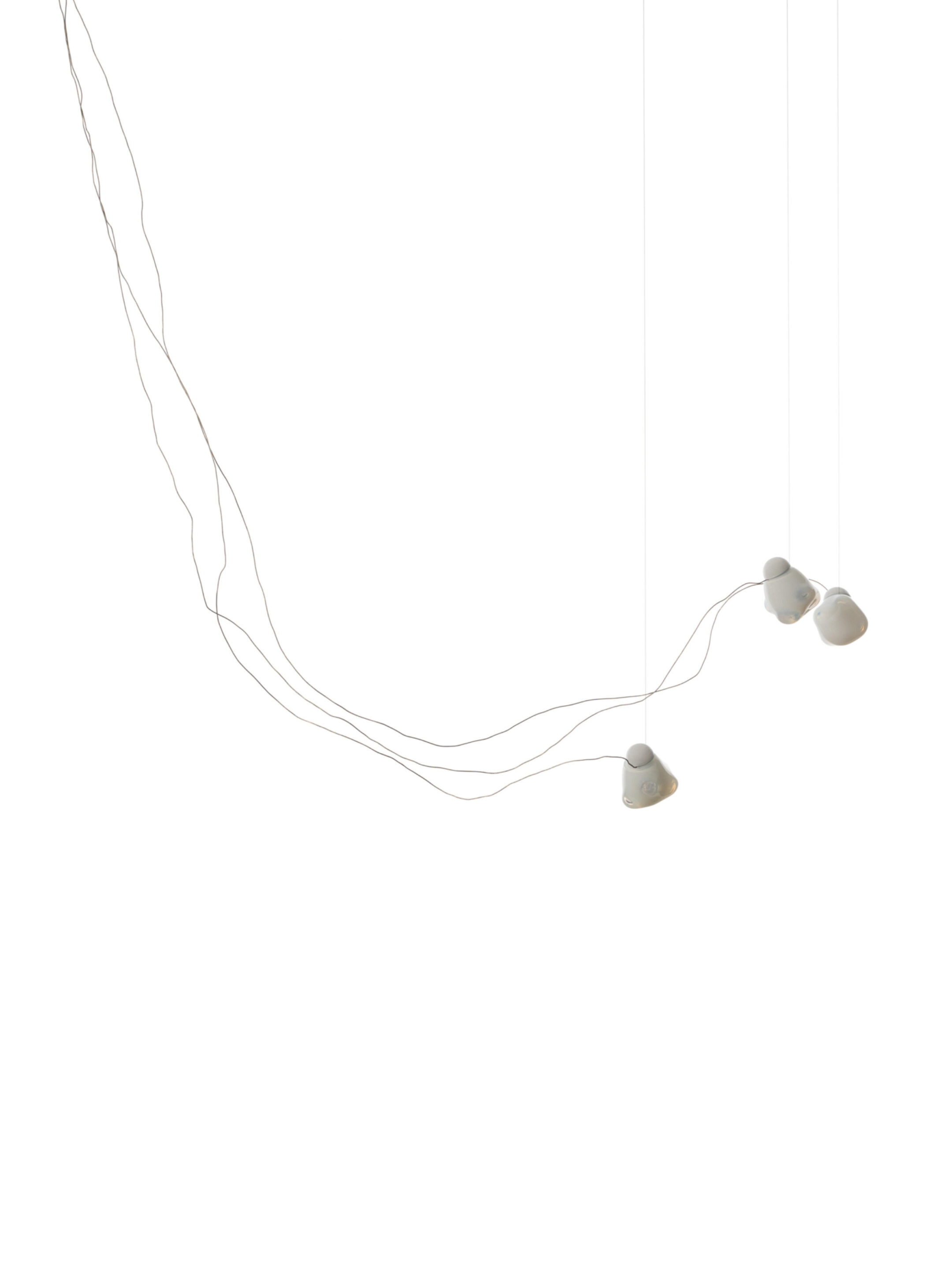 57 3 Sculptural Cable Nickel White Opaline Off