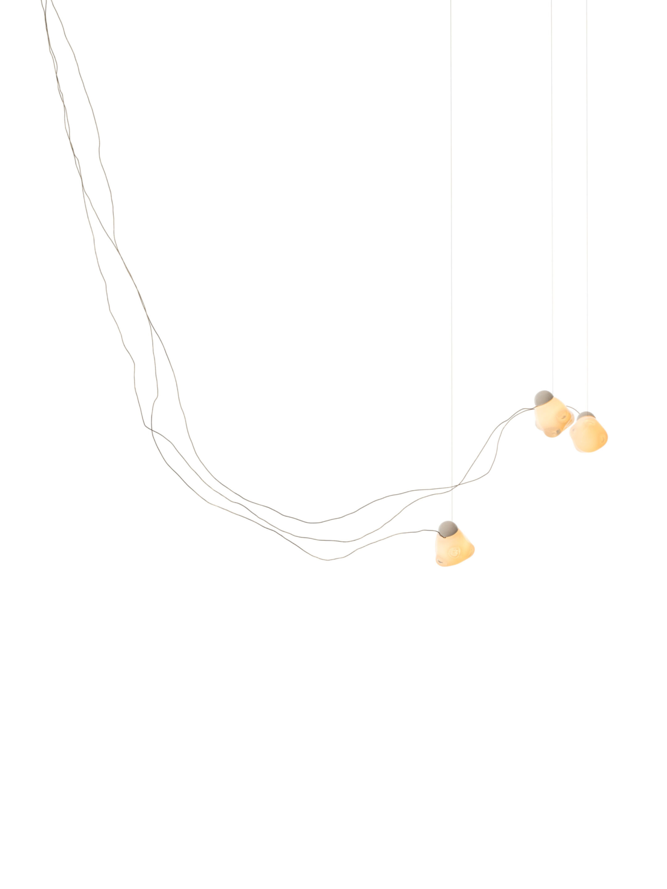 57 3 Sculptural Cable Nickel White Opaline On