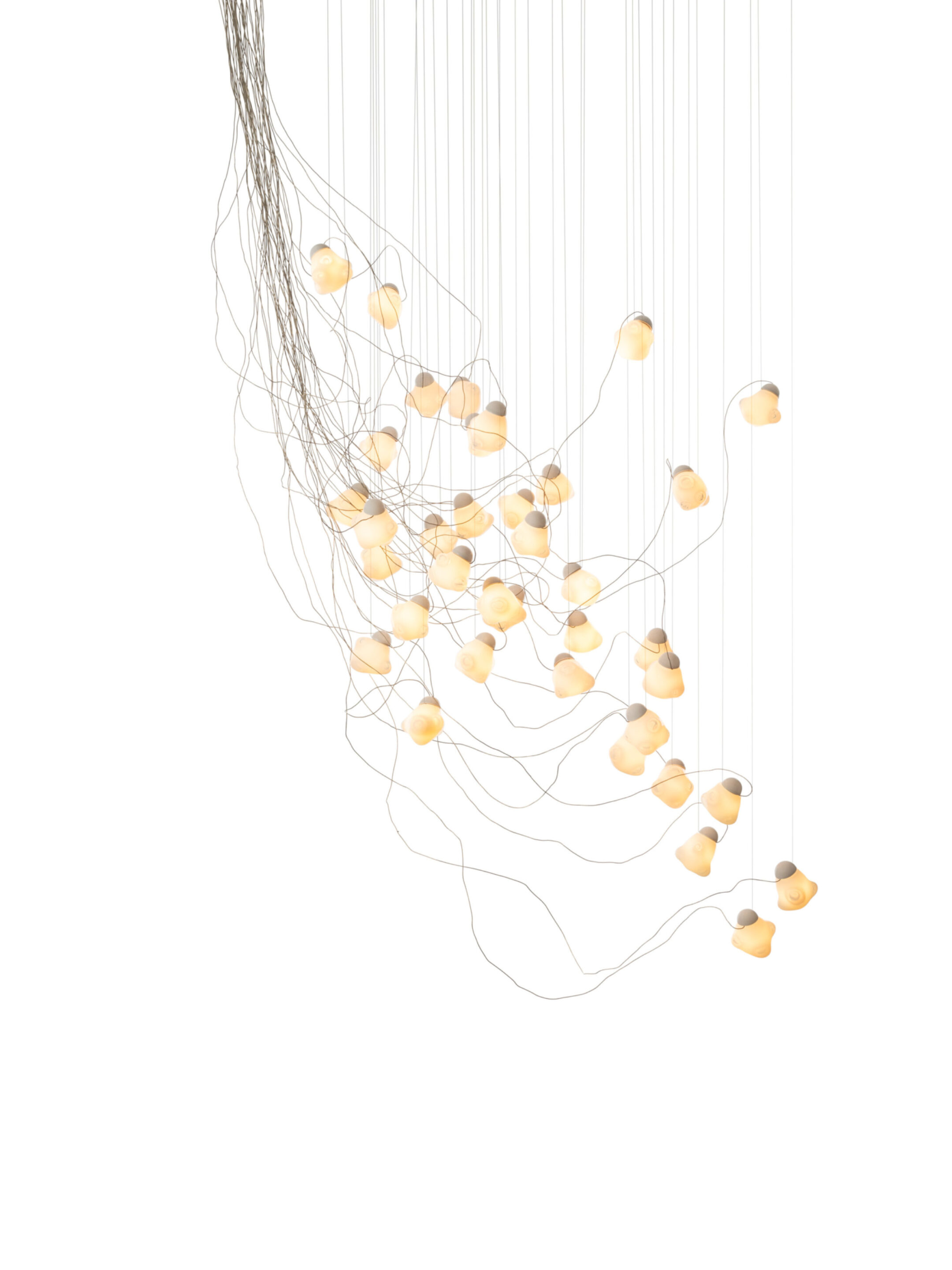 57 37 Sculptural Cable Nickel White Opaline On