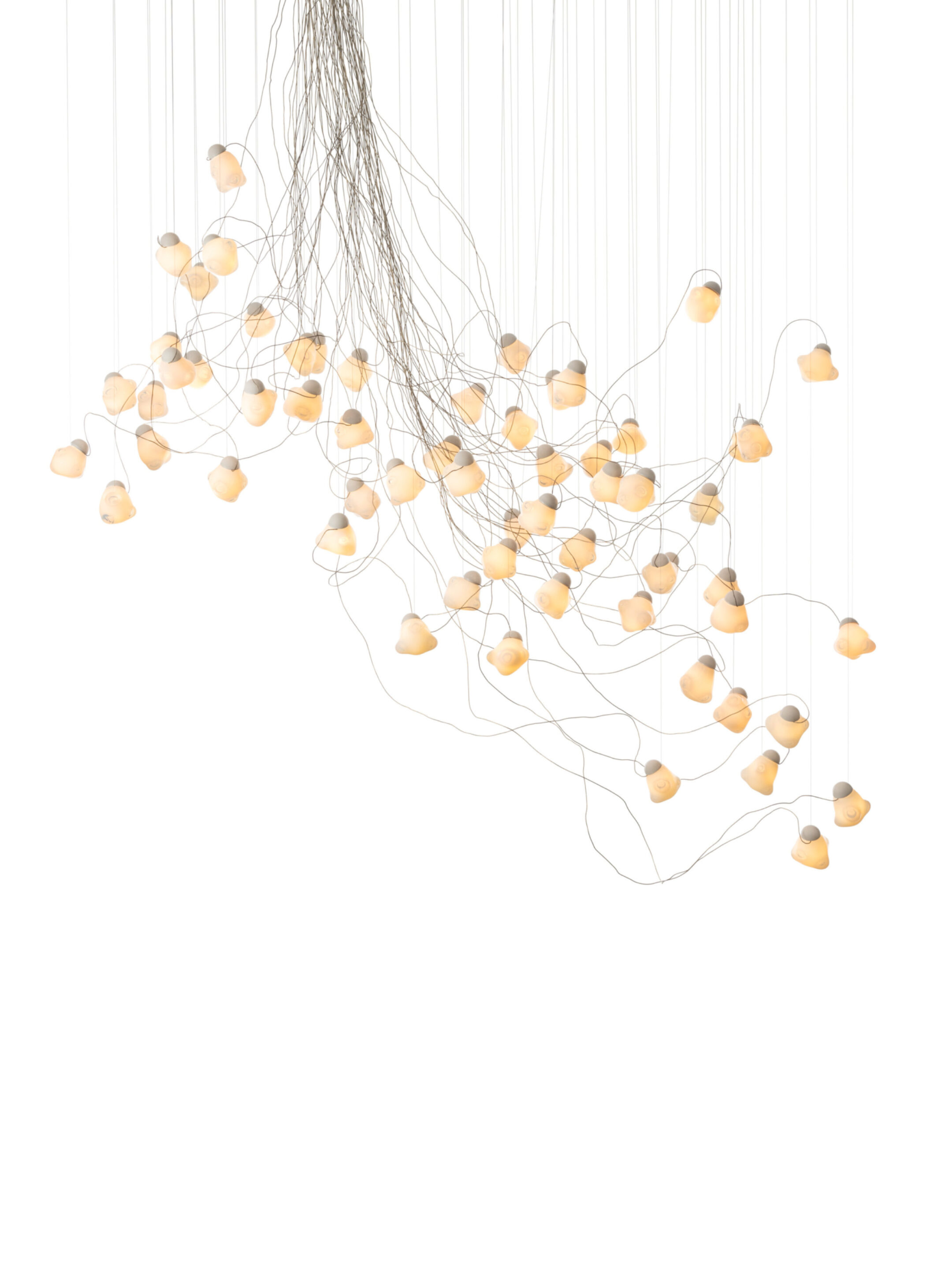 57 61 Sculptural Cable Nickel White Opaline On