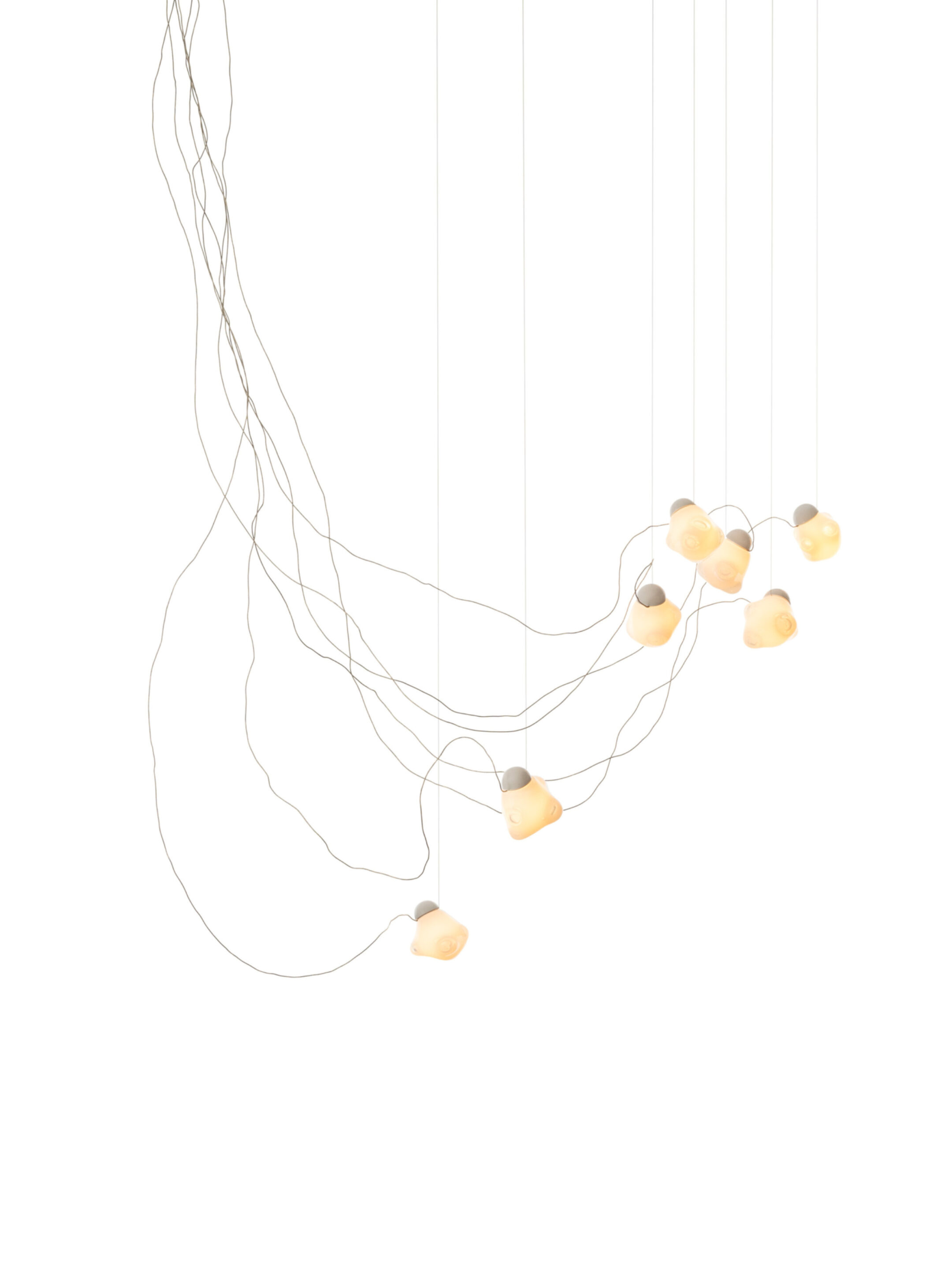57 7 Sculptural Cable Nickel White Opaline On