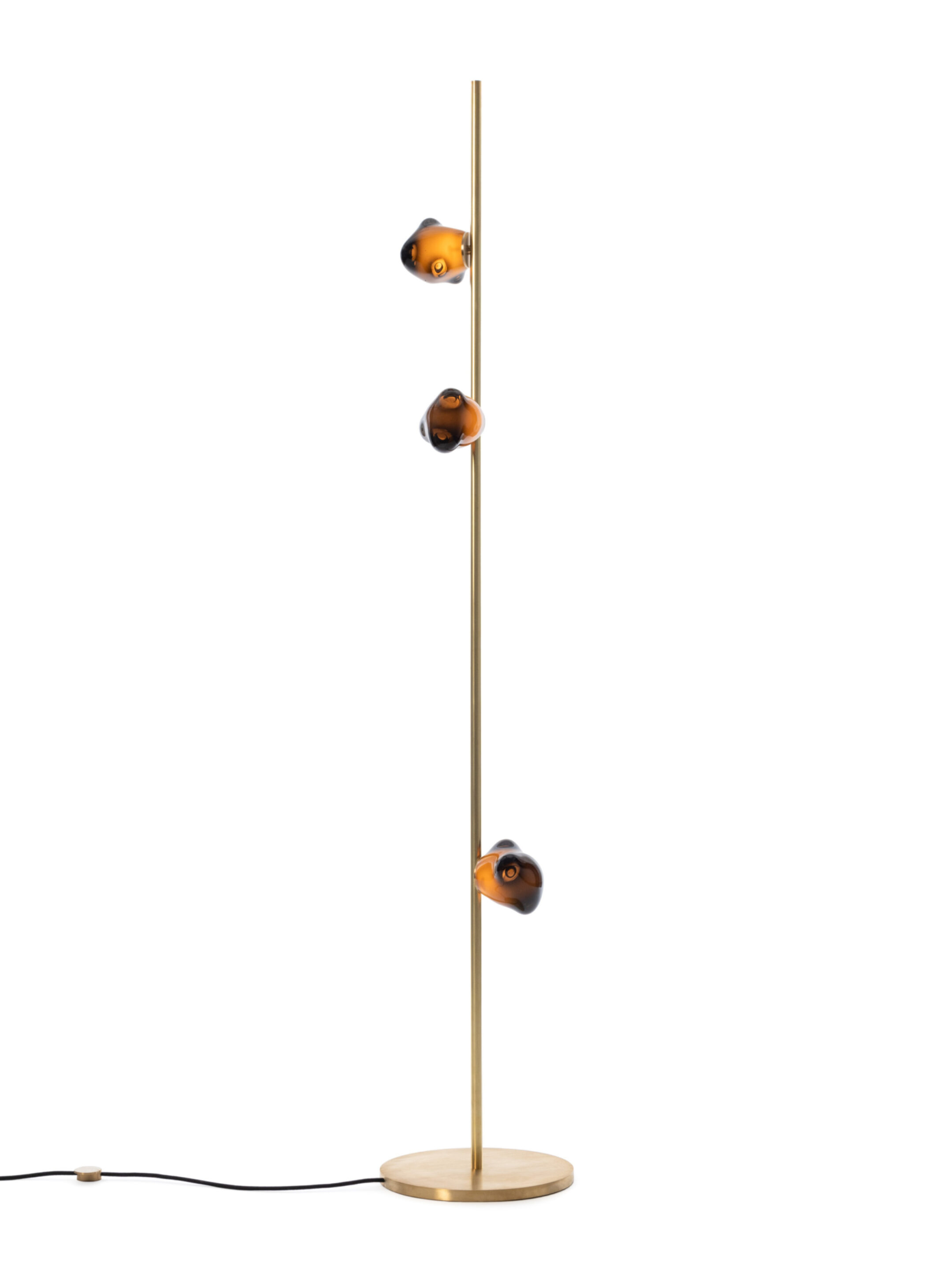 57 3 Floor 6ft Brass Grey On